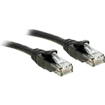 LINDY 48085 RJ45 sieťové káble, prepojovacie káble CAT 6 U/UTP 30.00 m čierna s ochranou 1 ks