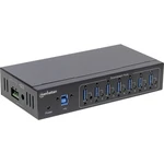 Manhattan 164405 7 portů USB 3.0 hub kovový ukazovateľ, pre priemyselné použitie, pre montáž na stenu čierna