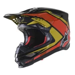 Moto přilba Alpinestars Supertech S-M10 Carbon Meta2 MIPS černá/žlutá/oranžová lesklá  L (59-60)