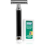 Percy Nobleman Safety Razor tradičný holiaci strojček + žiletky 5 ks 1 ks