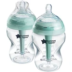 Tommee Tippee Advanced Anti-Colic samosterilizačná dojčenská fľaša anti-colic Slow Flow 0m+ 2x260 ml