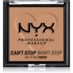 NYX Professional Makeup Can't Stop Won't Stop Mattifying Powder zmatňujúci púder odtieň 07 Caramel 6 g