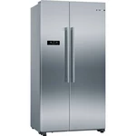 Americká chladnička Bosch Serie | 4 KAN93VIFP nerez voľne stojaca americká NoFrost chladnička s mrazničkou vľavo • výška 178,7 cm • objem chladiacej č