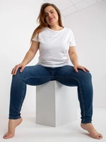 White T-shirt plus size with print