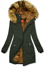 Winterparka mit Gummi in der Taille khaki