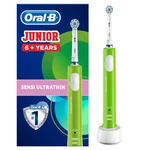 Zubná kefka Oral-B Junior 6+ elektrická zubná kefka • vhodné pre deti od šiestich rokov • integrovaný časovač • upozornenie na zmenu čistenia • dobíja