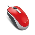 Myš Genius DX-120 (31010105109) červená počítačová myš • optický senzor • rozlíšenie 1 000 DPI • 3 tlačidlá • symetrický tvar • ergonomický dizajn • k