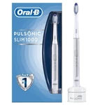 Zubná kefka Oral-B Pulsonic SLIM 1000 biely sonická zubná kefka • 2 režimy čistenia (denný, jemný) • ultra štíhly dizajn • 31 000 sterov/min • časovač