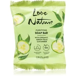 Oriflame Love Nature Green Tea & Cucumber tuhé mydlo s kyselinou mliečnou 75 g