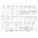 40pcs 3D DIY Metallic Alphabet&Number stickers car Emblem letter Badge Decal