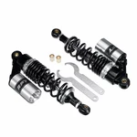 Pair Round Hole 400mm 15.75" Motorcycle Rear Air Shock Absorber Suspension Scooter ATV RFY