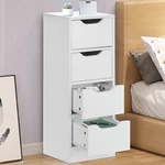 Woodyhome White Waterproof Bathroom Storage Cabinet Floor Cabinet Bathroom Racks With Drawers Bathroom Holder Organizer