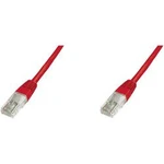 Síťový kabel RJ45 Digitus DK-1511-030/R, CAT 5e, U/UTP, 3.00 m, červená