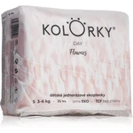 Kolorky Day Flowers jednorázové EKO pleny velikost S 3-6 Kg 25 ks