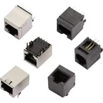 Modulární zásuvka, vestavná horizontální RJ45 MH Connectors MHRJJ88NFRA, počet pólů: 8P8C, černá, 1 ks