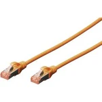 Síťový kabel RJ45 Digitus DK-1644-005/OR, CAT 6, S/FTP, 0.50 m, oranžová