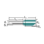 Weidmüller 9021090000 dutinka 2.5 mm² čiastočne izolované sivá 500 ks