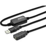 Digitus #####USB-Kabel USB 2.0 #####USB-A Stecker, #####USB-A Buchse 10.00 m čierna