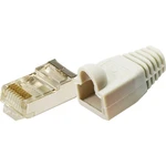 LogiLink MP0011 Konektor RJ45 CAT 5e, tienený MP0011 zástrčka, rovná  Počet pólov: 8P8C  sivá 100 ks