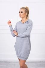 Dress with a hood gray