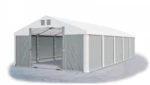 Garážový stan 4x8x2,5m střecha PVC 560g/m2 boky PVC 500g/m2 konstrukce ZIMA Bílá Šedá Bílé