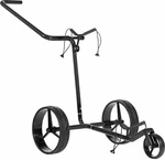 Jucad Carbon Shine 3-Wheel Shiny Black Trolley manuale golf