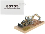 CAT Caterpillar 420F2 IT Backhoe Loader with Operator Yellow "Weathered Series" 1/50 Diecast Model by Diecast Masters