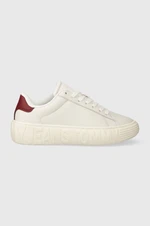 Kožené sneakers boty Tommy Jeans TJW NEW CUPSOLE LEATH LC bílá barva, EN0EN02273