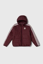 Dětská bunda adidas Originals vínová barva