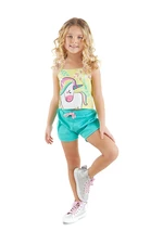 Denokids Unicorn in the Forest Girl's T-shirt Shorts Set