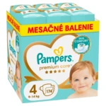 PAMPERS Plienky jednorázové Premium Care veľ. 4 (9-14 kg) - mesačné balenie 174 ks