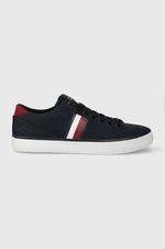 Tenisky Tommy Hilfiger TH HI VULC LOW STRIPES MESH pánské, tmavomodrá barva, FM0FM04946