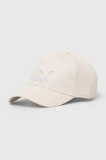 Bavlněná baseballová čepice Puma béžová barva, s aplikací, 22554