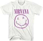 Nirvana Tričko Purple Smiley Unisex White L