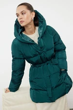 Trendyol Dark Green Regular Belted Water Repellent Puffer Jacket