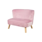 Jasnoróżowa aksamitna sofa dla dzieci 70 cm Lil Sofa – Roba