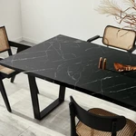 Naklejka na meble 200x60 cm Black and White Marble – Ambiance