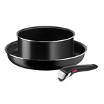 Zestaw garnków aluminiowych 3 el. Ingenio Easy Cook & Clean Black – Tefal