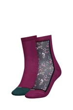 Tommy Hilfiger Socks - TH JEANS 2P DITSY FLORAL burgundy