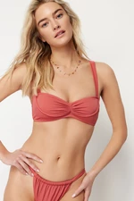 Trendyol Dusty Rose Bralet Gathered Bikini Top