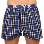 Black and blue men's plaid boxer shorts Styx