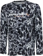 Savage Gear Tričko Night UV Long Sleeve T-Shirt Black Waterprint M