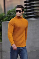 Madmext Yellow Turtleneck Sweater 4368