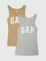 Beige women's tank top GAP Logo tank, 2pcs