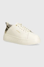 Kožené sneakers boty Wojas béžová barva, 4629154