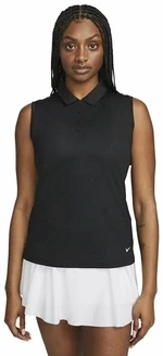 Nike Dri-Fit Victory Womens Sleeveless Golf Polo Black/White M Polo košile