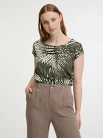 Dark green women's patterned blouse ONLY Nova