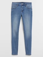 GAP Modré dámské džíny mid rise universal legging jeans