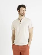 Men's cream basic T-shirt Celio Cegeti