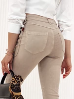 Women's denim trousers FABIANA, beige UY2123